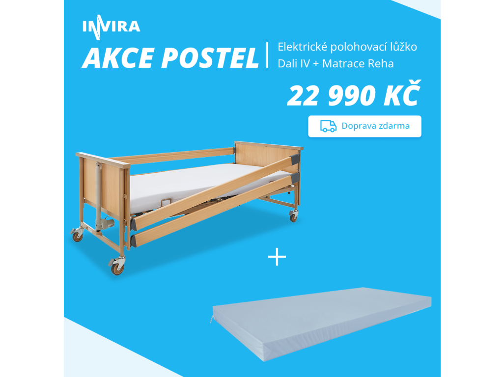 AKCE POSTEL - El. lůžko Burmeier Dali IV + Matrace Reha + DOPRAVA ZDARMA